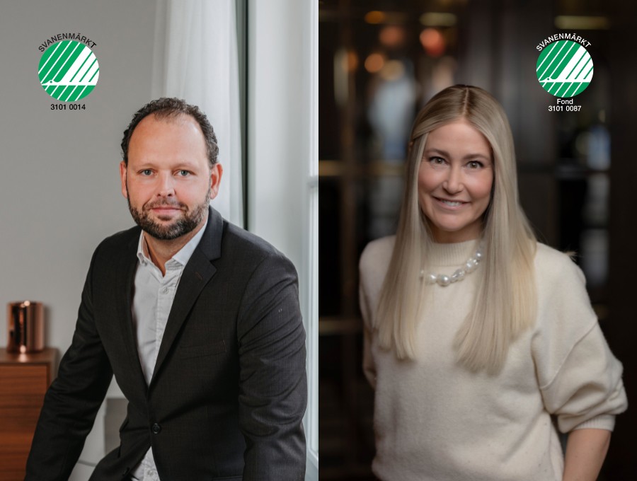 Globalfondens Henrik Andersson och Lars Johansson när de förnyade sin Svanenlicens för andra gången under hösten 2022.